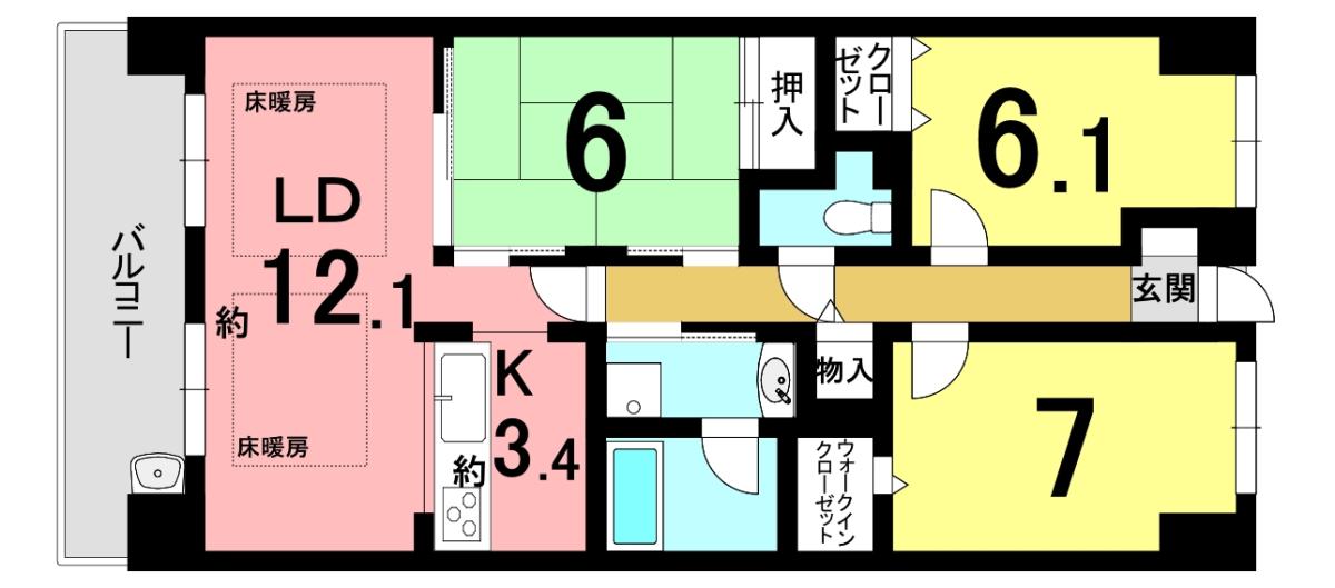 【中古マンション】グレーシィ石山 4階【令和6年6月リフォーム済み!】